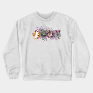 Watercolor Halloween Trick or Treaters Crewneck Sweatshirt